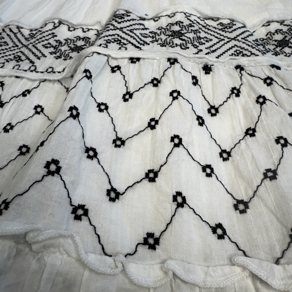 Apostrophe Lined A Line Skirt Sz 6 Cotton Cottage-core Romantic Midi Side Zip - Picture 11 of 14